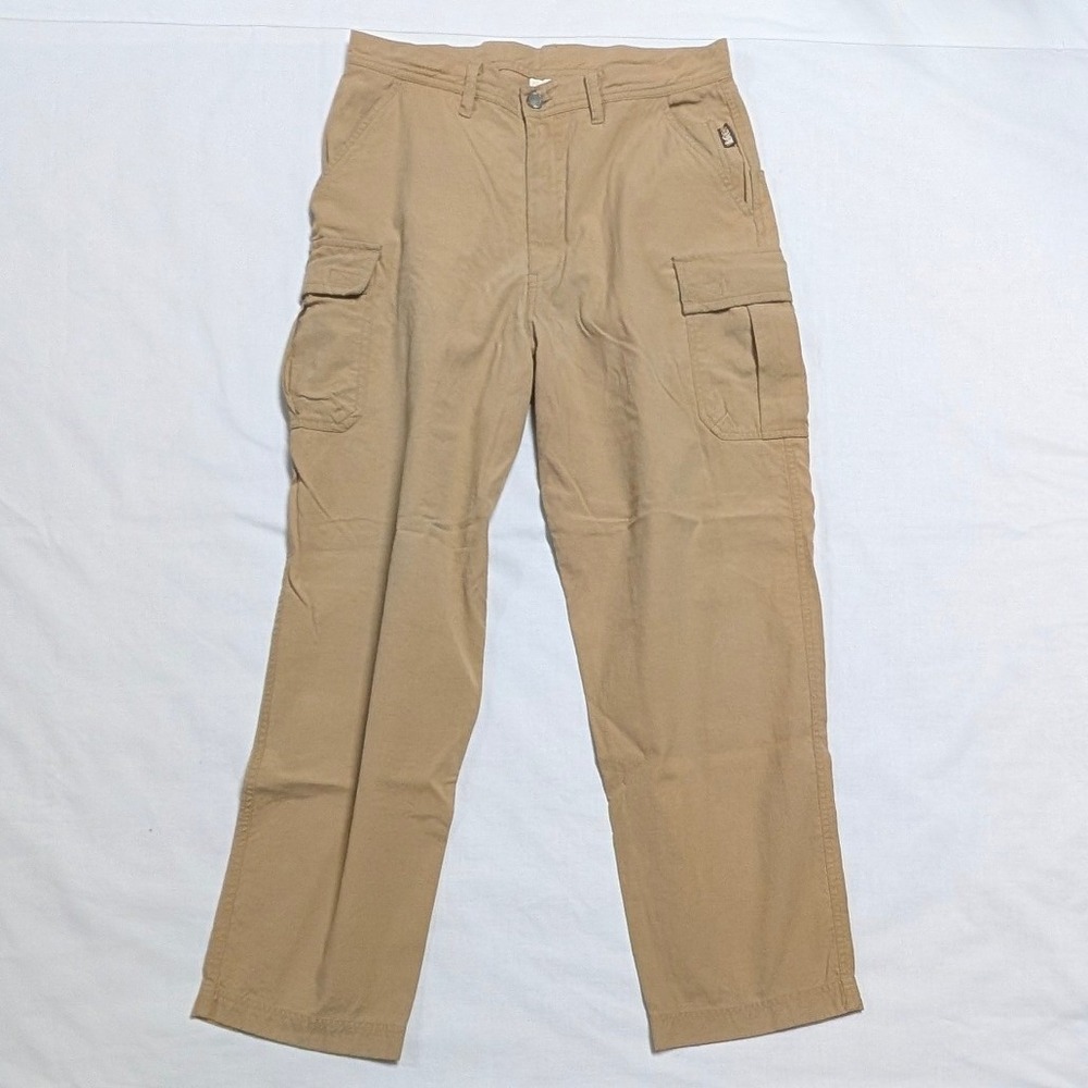 REI Men's Cargo Pants Tan Khaki Nylon Cotton Straight Leg W33 L30 Outdoor Hiking